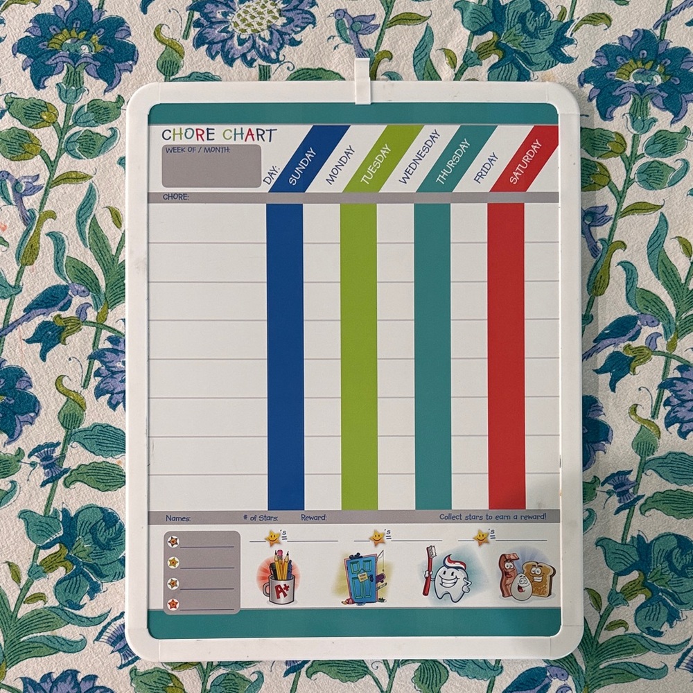 Colorful Weekly Chore Chart